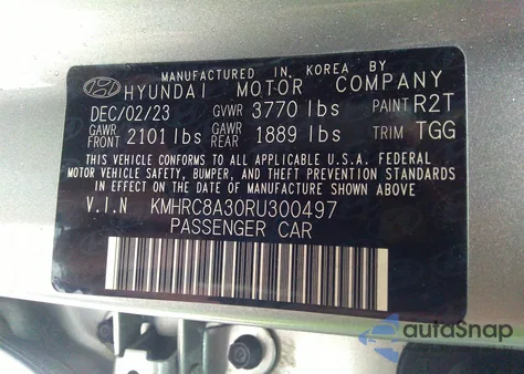 2024 Hyundai Venue Sel from USA, damaged, VIN KMHRC8A30RU300497